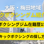 梅田オススメキックボクシングジム〜初心者必見！！【ジムの種類解説あり】