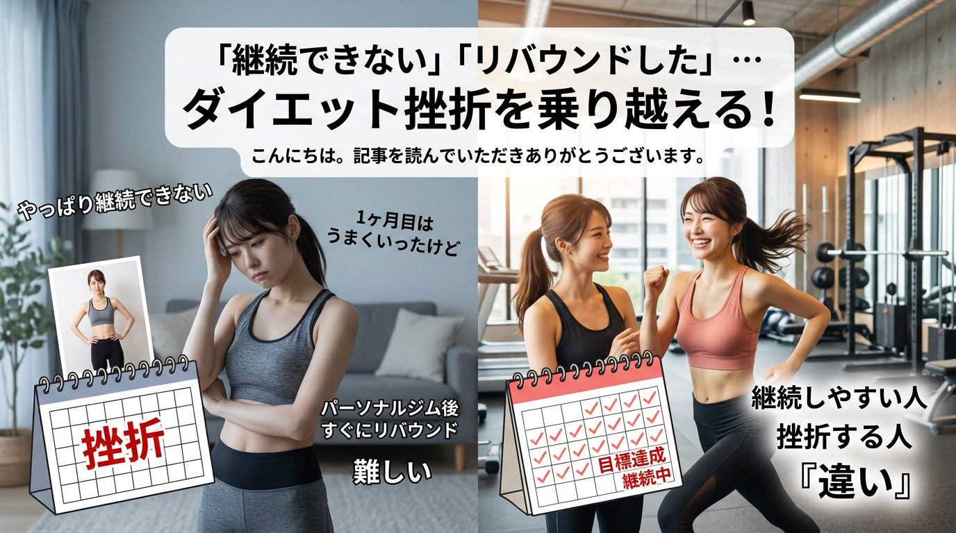 「ダイエットが続かない本当の理由」｜頑張ってるのに変われない人へ